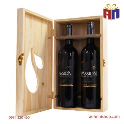 Rượu vang Passion Cabernet Hộp gỗ 2 chai new