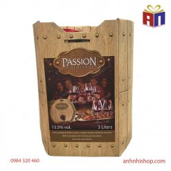 Vang Passion Hộp giấy giả gổ 3 lít