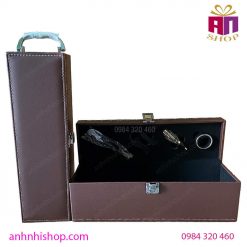 Alternative view of Hộp đựng rượu da đơn