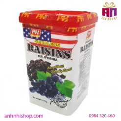 Nho khô PH Raisins 275g- Hũ nhựa