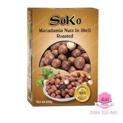 Hạt Mắc Ca SOKO 250g vỏ cứng USA -Hộp giấy