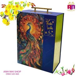 Hộp cứng đựng quà Chim Công