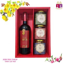 Quà rượu XUÂN 6 – Rượu vang GOLDEN SERPENT và hạt