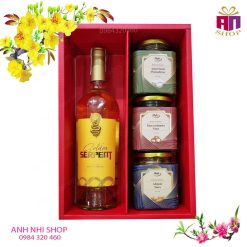 Quà rượu XUÂN 7 – Rượu vang GOLDEN SERPENT trắng và hạt